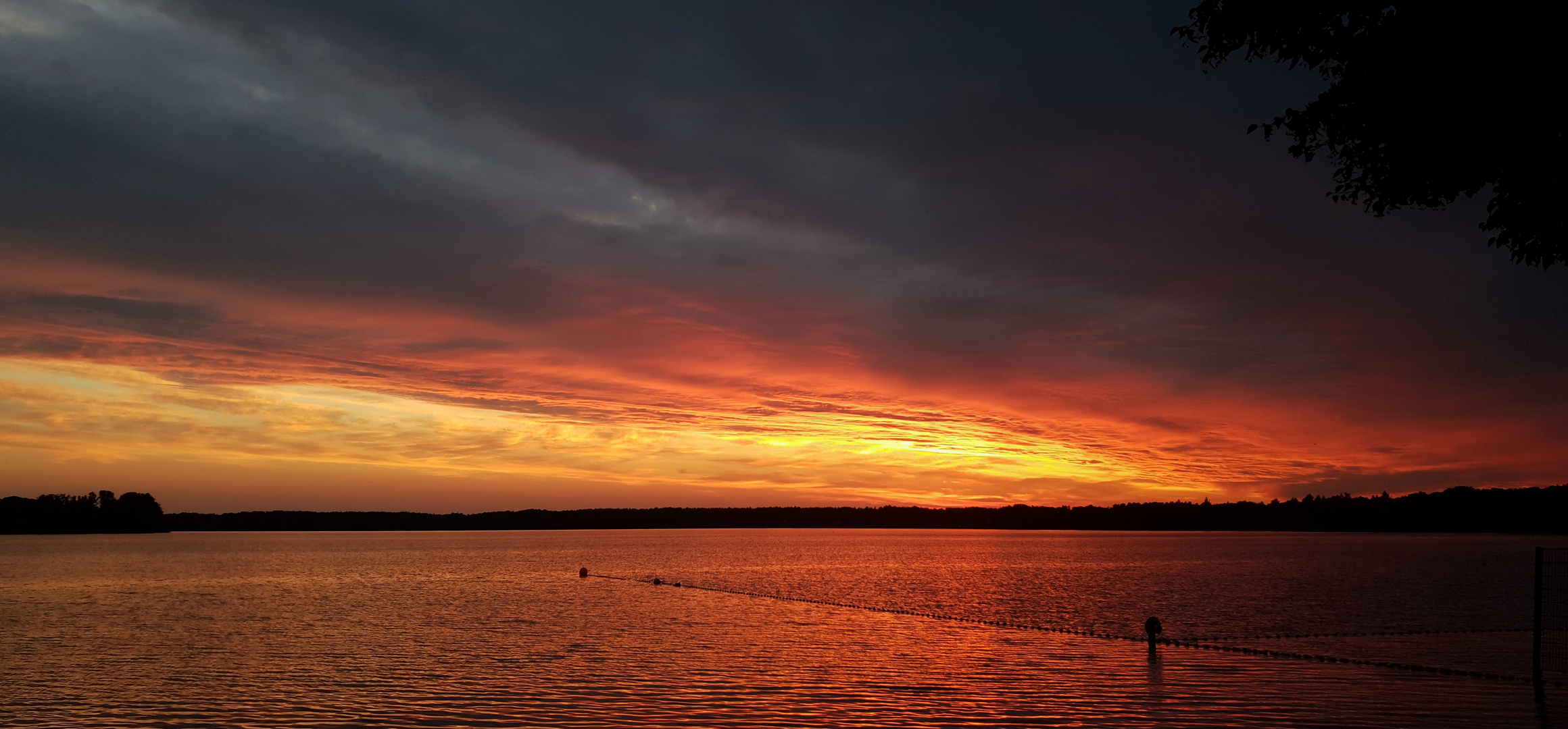 Sonnenuntergang am Wandlitzsee