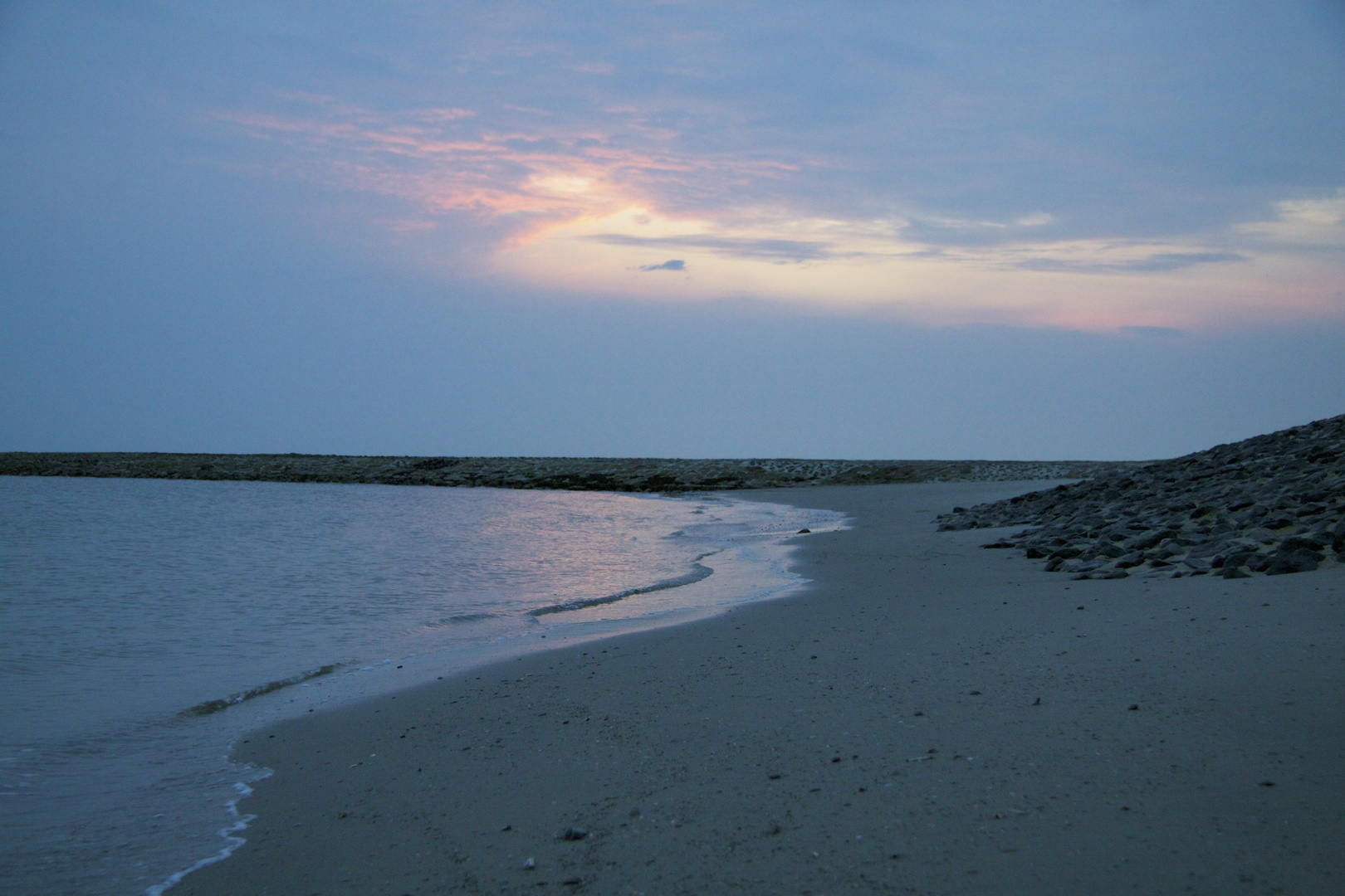 Sonnenuntergang am Wangerooger Weststrand