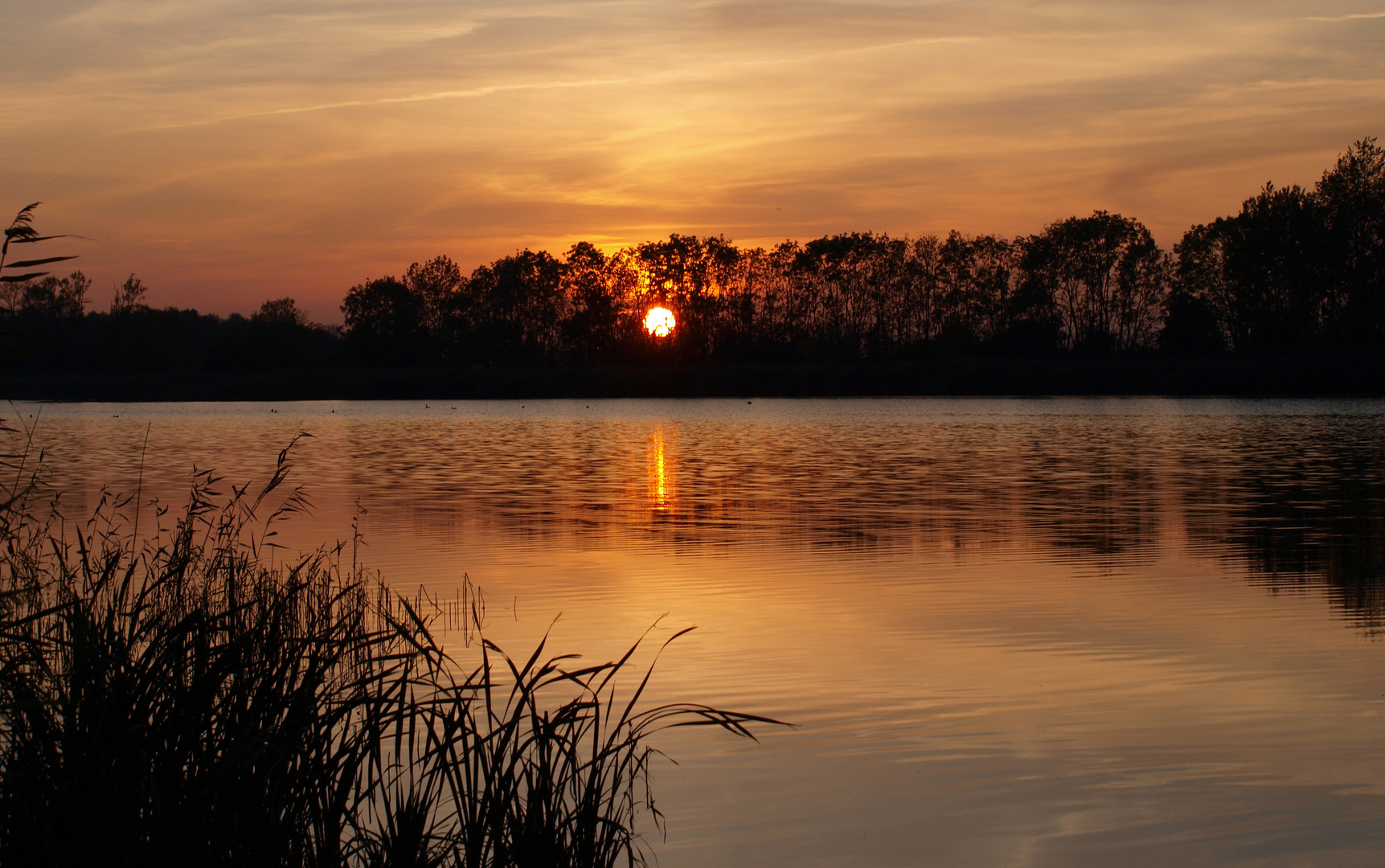 Sonnenuntergang  am Wasser 