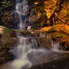 Sonnenuntergang am Wasserfall, Klidding, Eifel