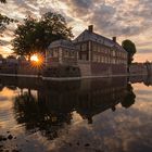 Sonnenuntergang am Wasserschloss Ahaus