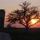 Sonnenuntergang am Wasserturm.