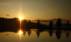 Sonnenuntergang am Watschiger Almsee