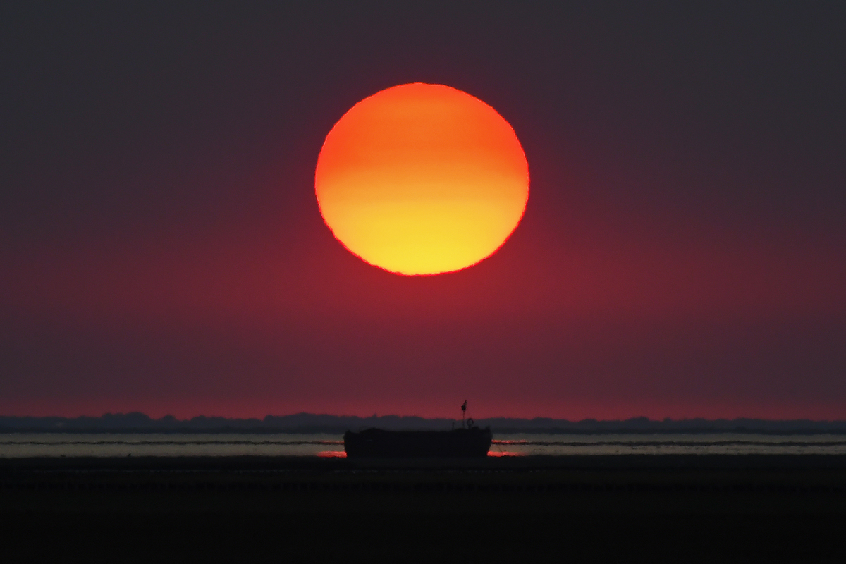 Sonnenuntergang am Wattenmeer