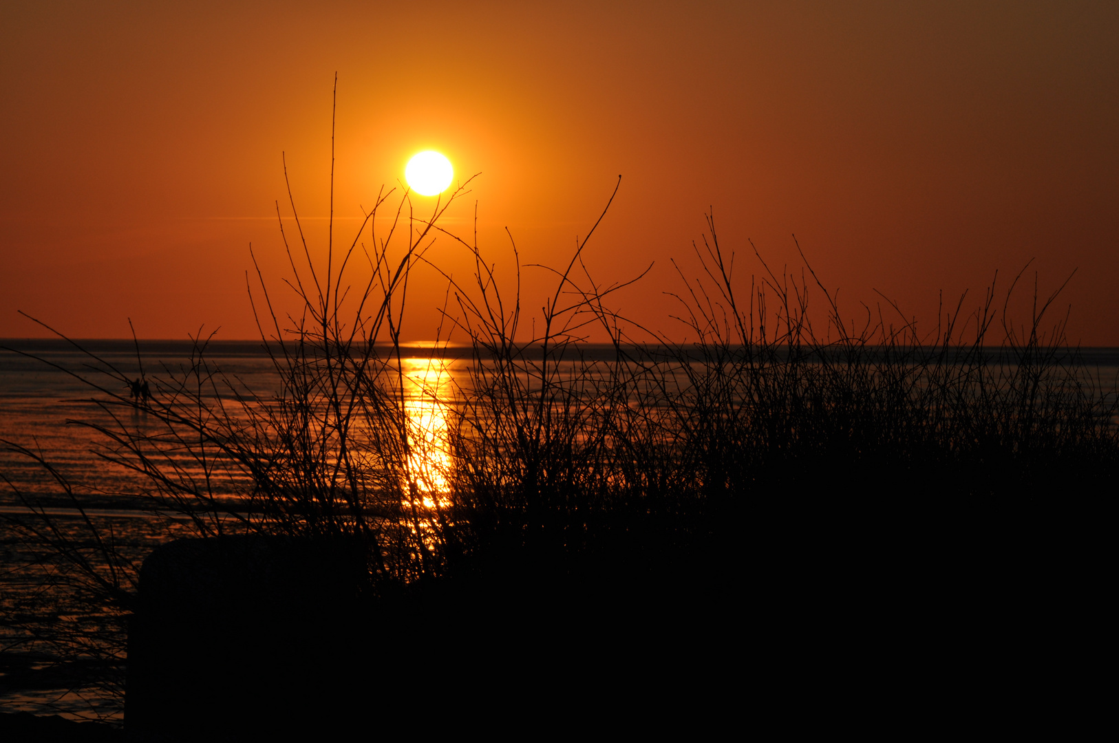 Sonnenuntergang am Wattenmeer