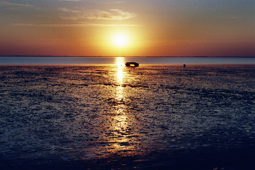 Sonnenuntergang am Wattenmeer