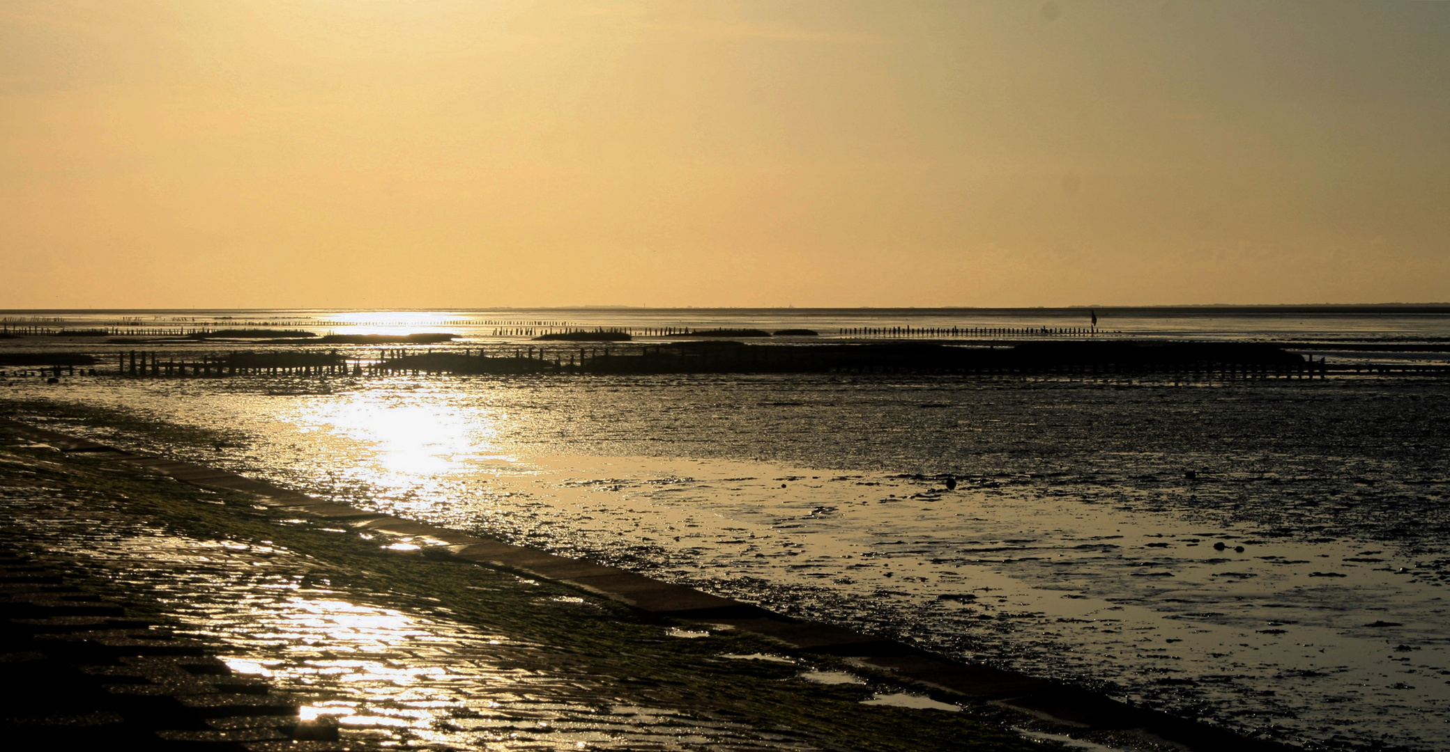 Sonnenuntergang am Wattenmeer