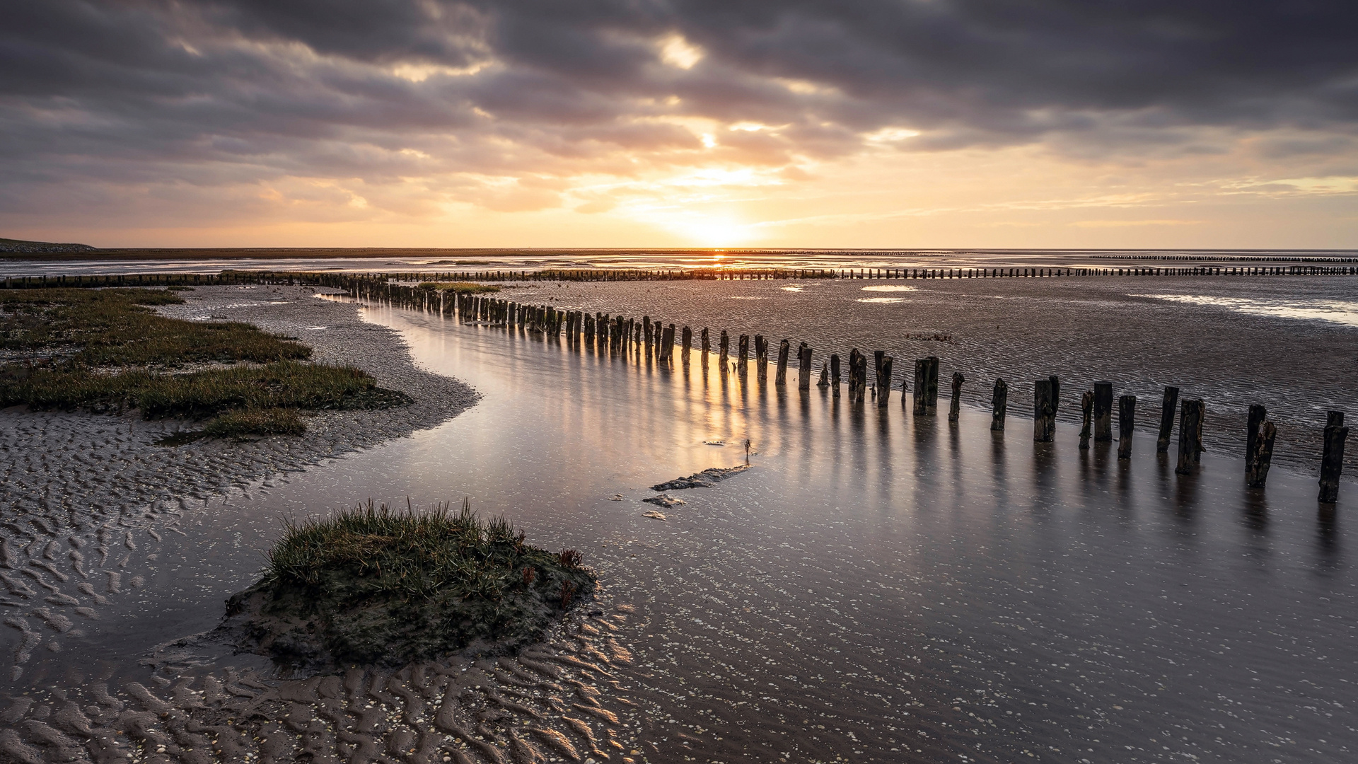 Sonnenuntergang am Wattenmeer