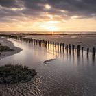 Sonnenuntergang am Wattenmeer