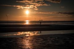 Sonnenuntergang am Wattenmeer