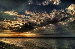 Sonnenuntergang am Wattenmeer II