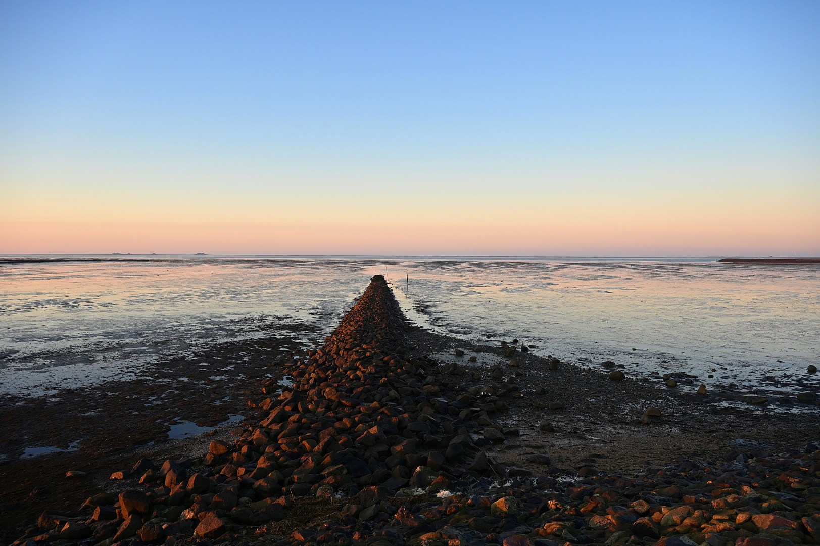 Sonnenuntergang am Wattenmeer Januar 2023