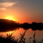 Sonnenuntergang am Wegelebener Baggersee