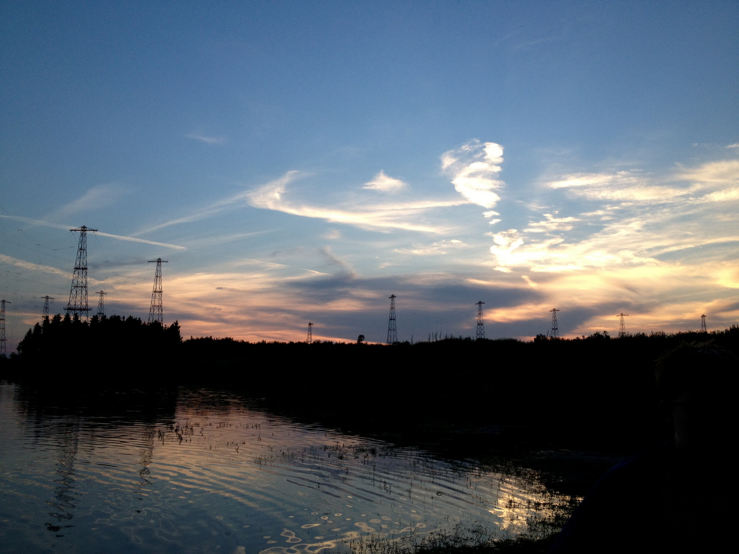 Sonnenuntergang am Weiher