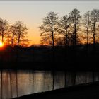 Sonnenuntergang am Weiher