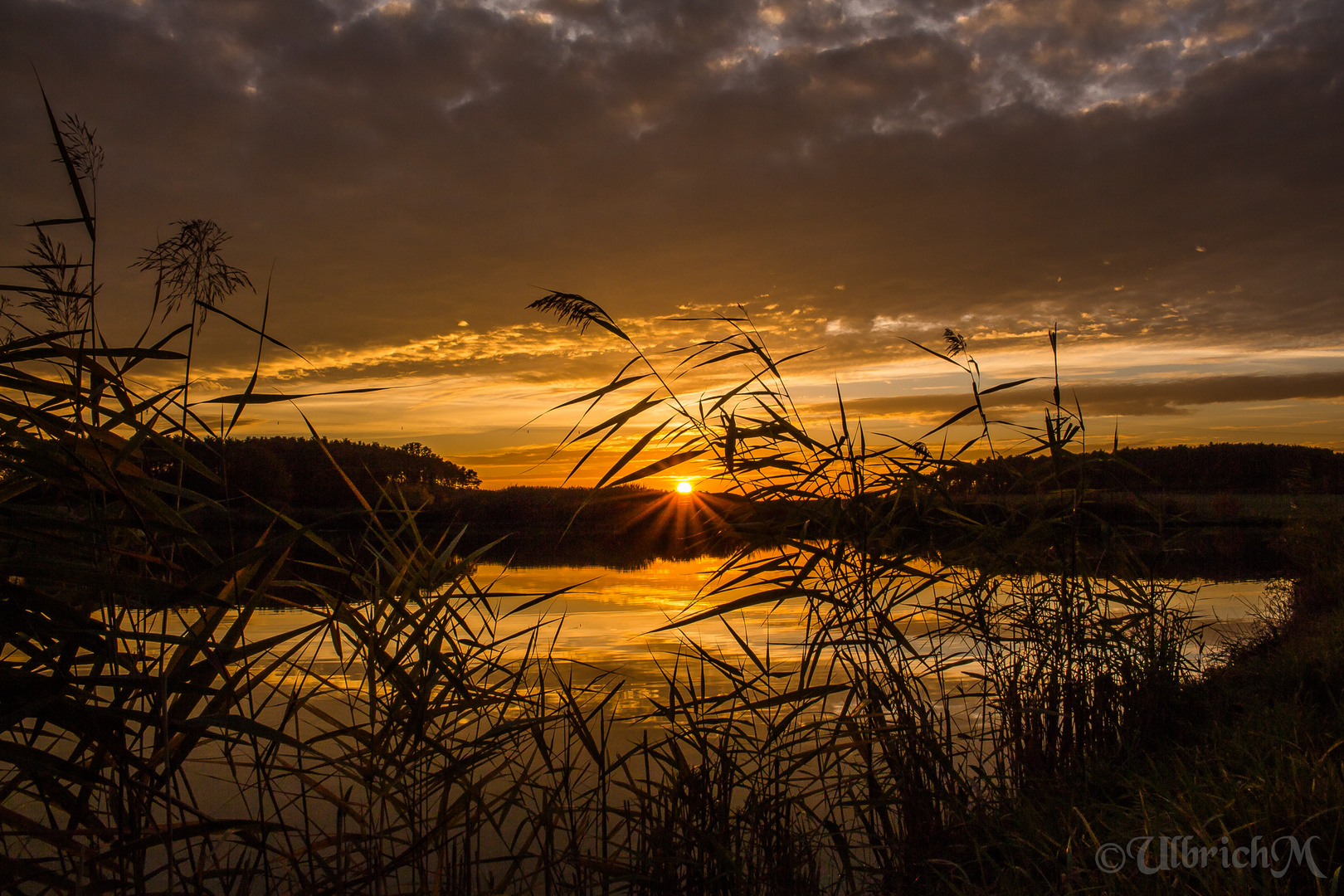 Sonnenuntergang am Weiher