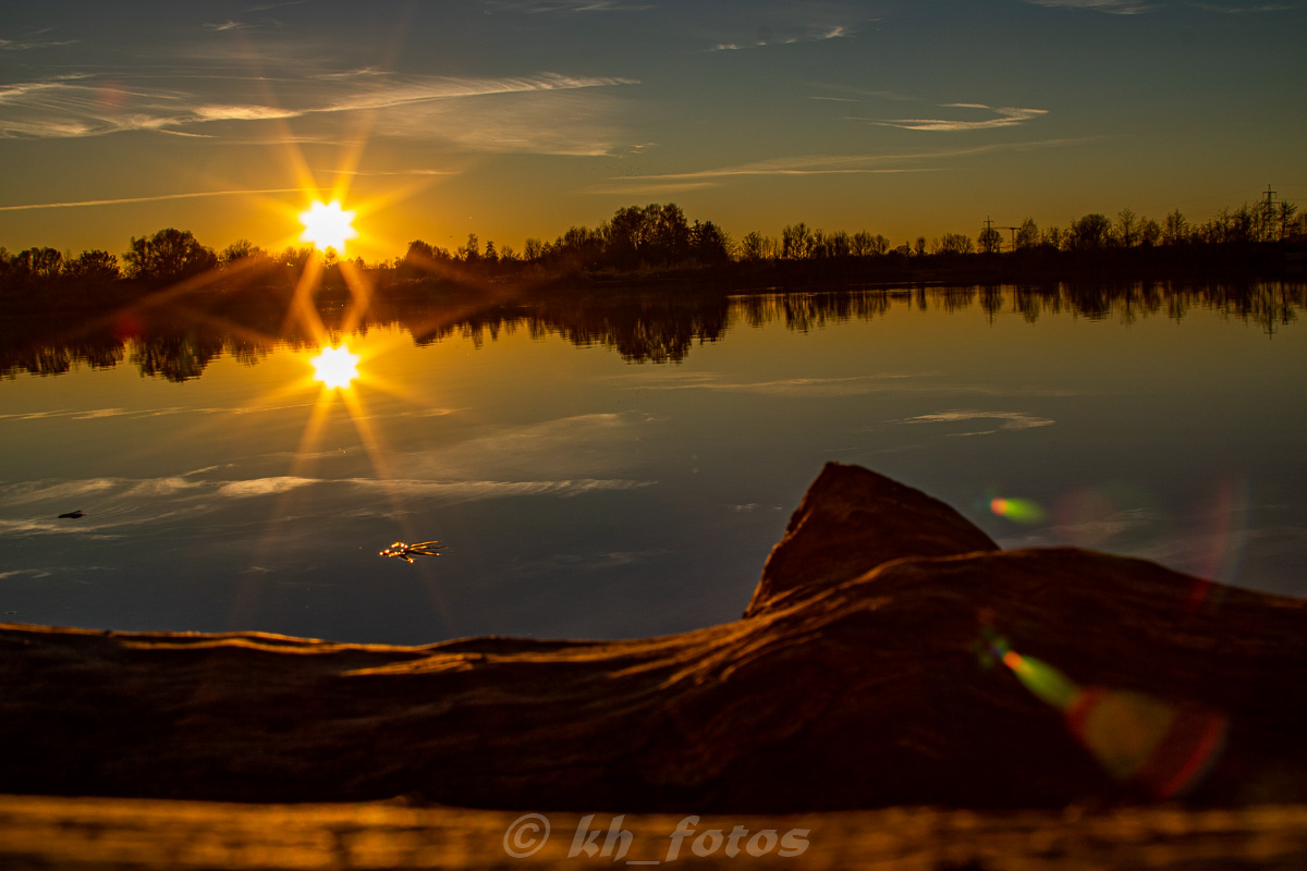 Sonnenuntergang am Weiher