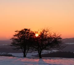 Sonnenuntergang am Weinfelder Maar