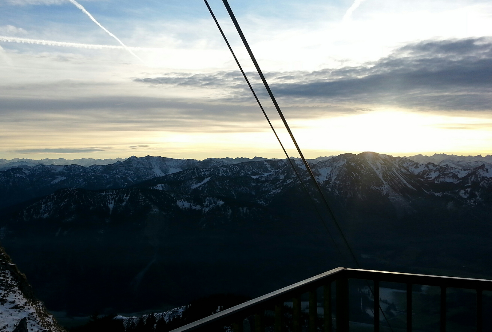 Sonnenuntergang am Wendelstein