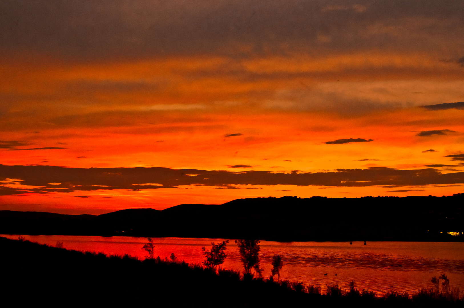 Sonnenuntergang am Werratalsee