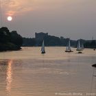 Sonnenuntergang am Weserbogen