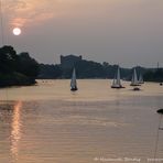 Sonnenuntergang am Weserbogen