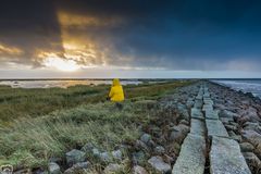 Sonnenuntergang am Wesselburenerkoog