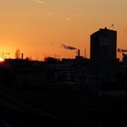 Sonnenuntergang am Westhafen