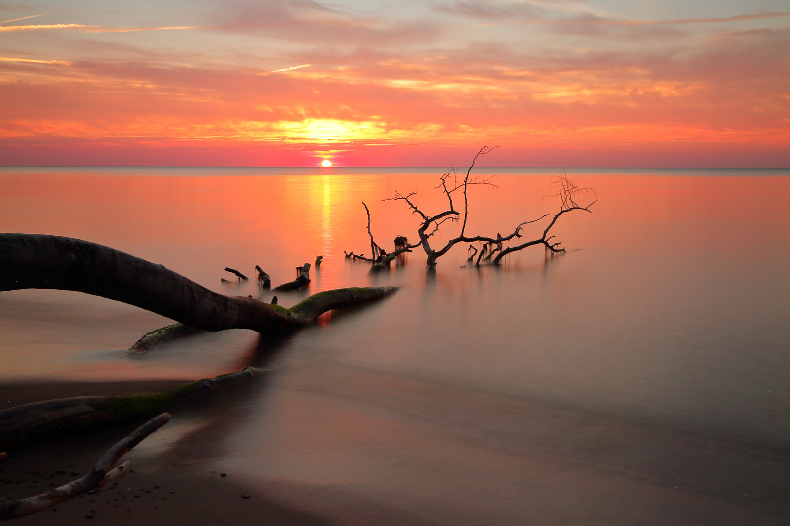 Sonnenuntergang am Weststrand