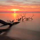 Sonnenuntergang am Weststrand