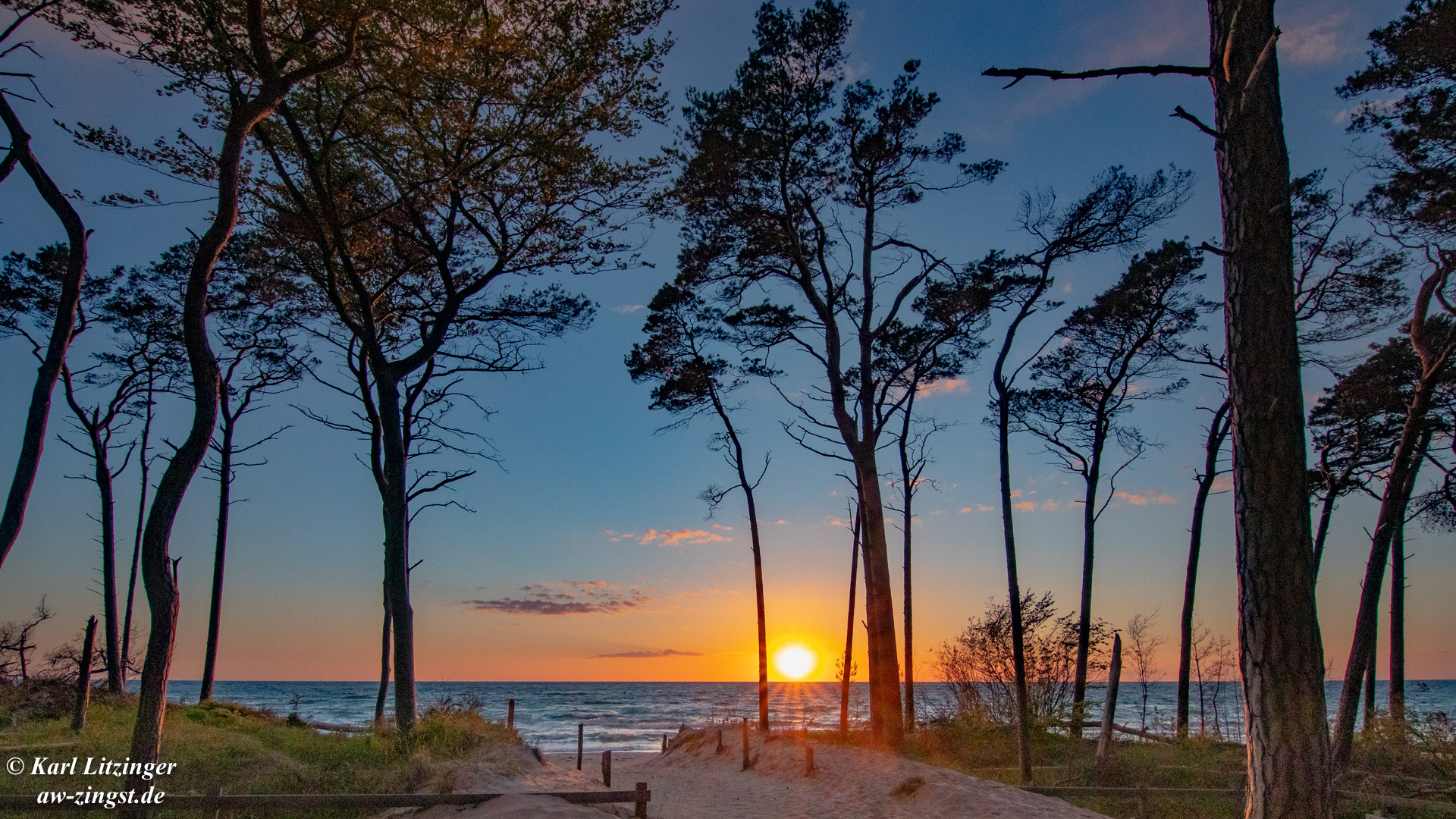 Sonnenuntergang am Weststrand. 3717/120519