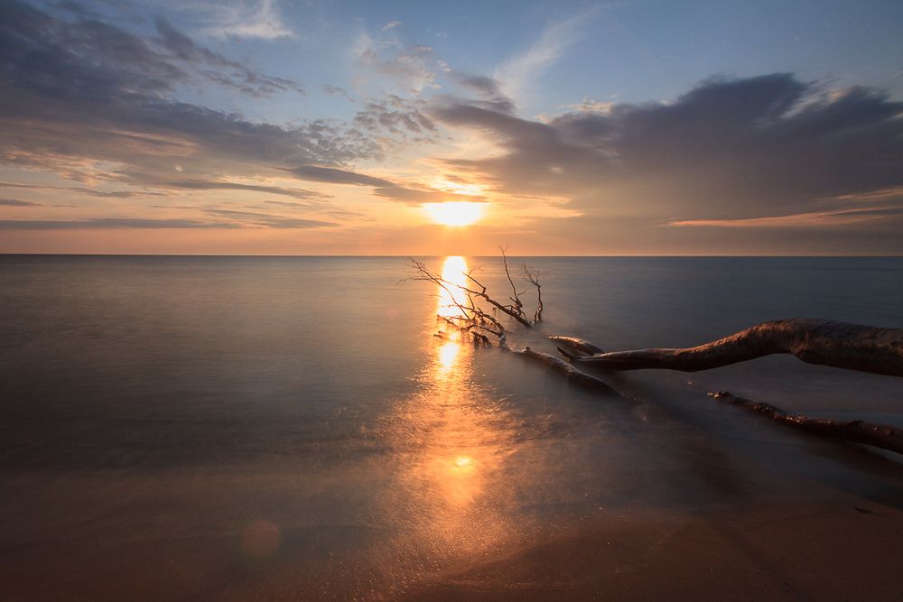 Sonnenuntergang am Weststrand