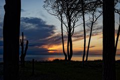 Sonnenuntergang am Weststrand auf dem Darß