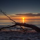 Sonnenuntergang am Weststrand auf dem Darß