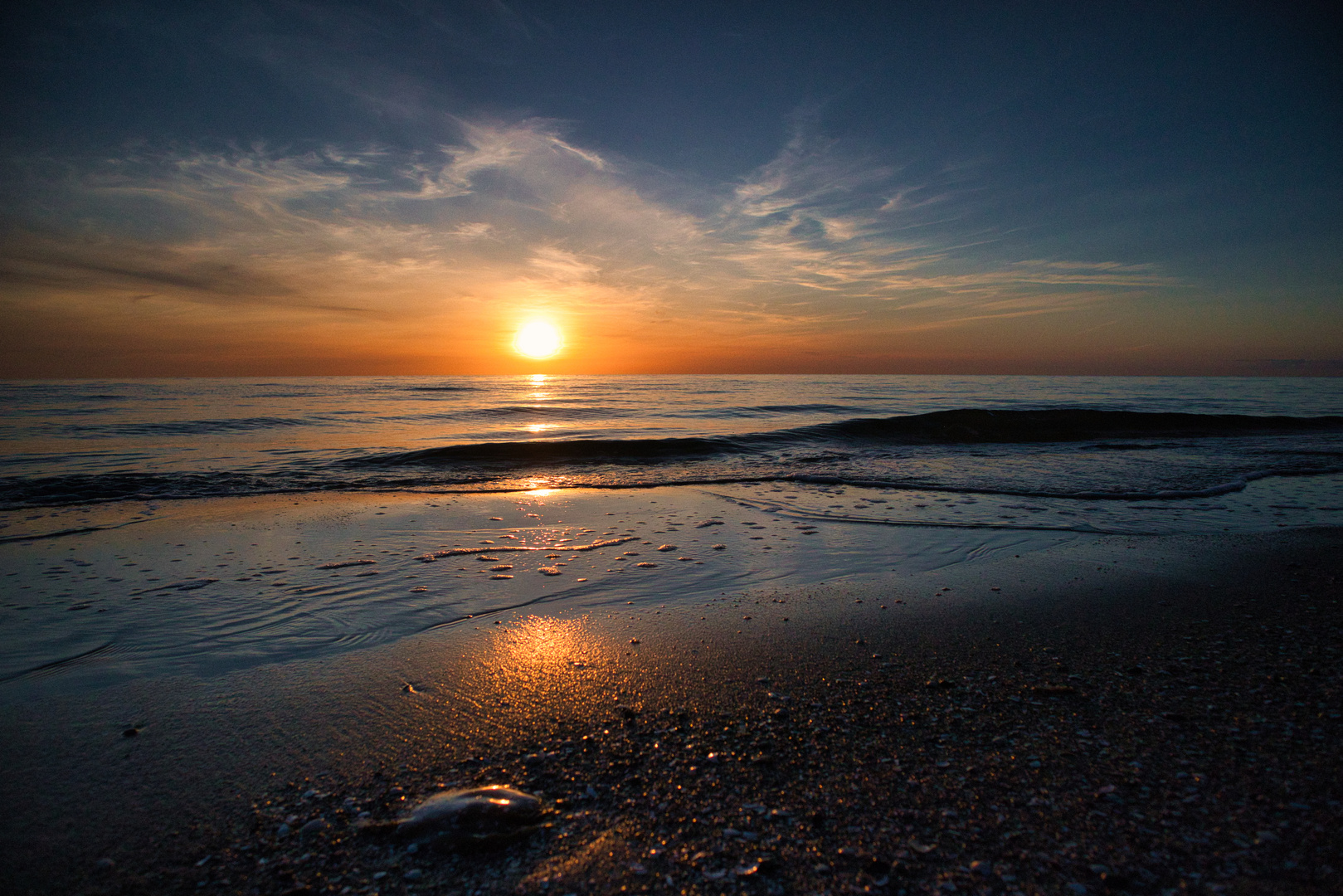 Sonnenuntergang am Weststrand Darß