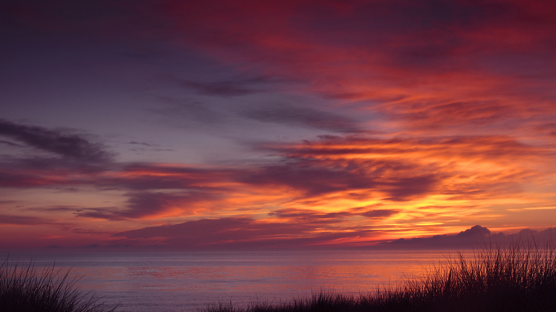 Sonnenuntergang am Weststrand