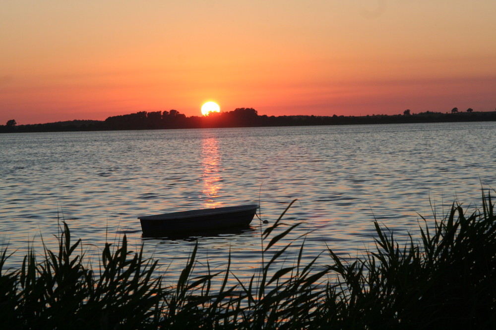 Sonnenuntergang am Wieker Bodden