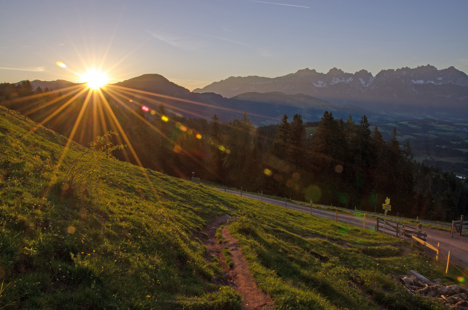 Sonnenuntergang am Wilden Kaiser