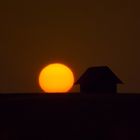 Sonnenuntergang am Windpark Waldsachsen