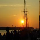 Sonnenuntergang am Wismarer Hafen 