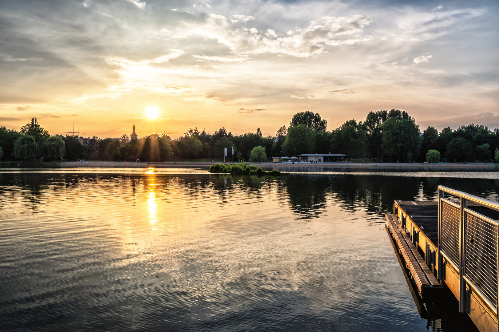 Sonnenuntergang am Wöhrder See, Nürnberg