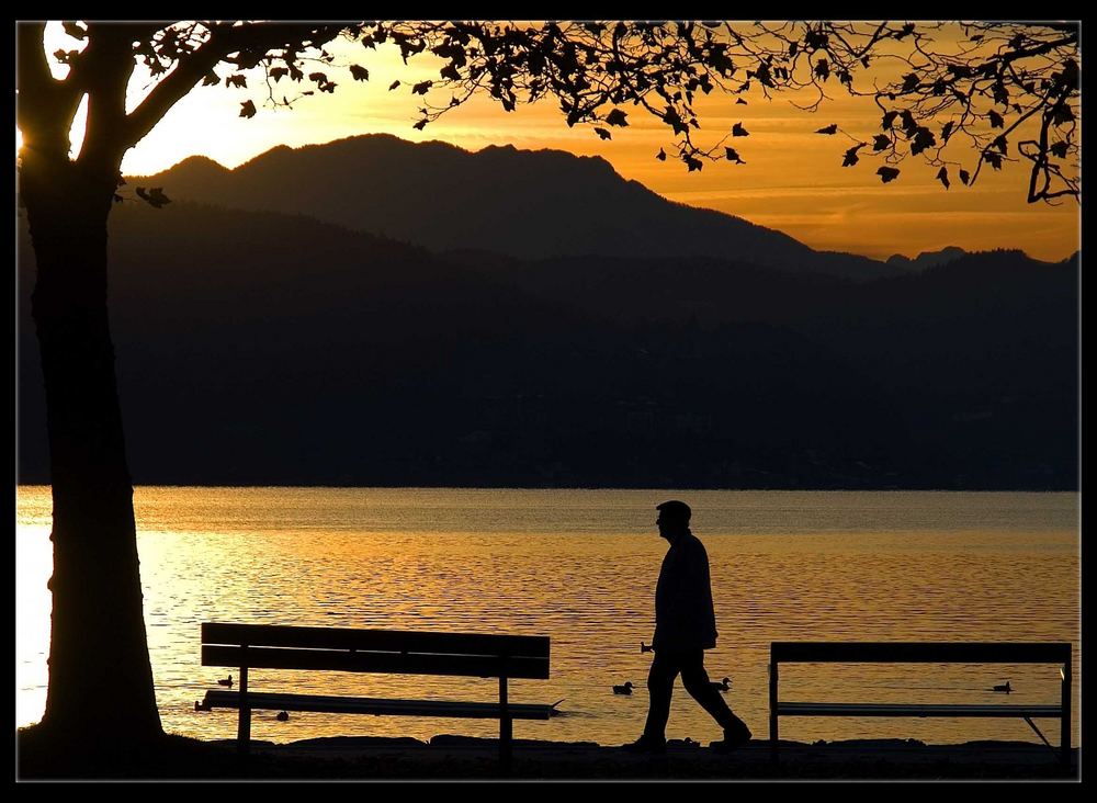 Sonnenuntergang am Wöhrter See