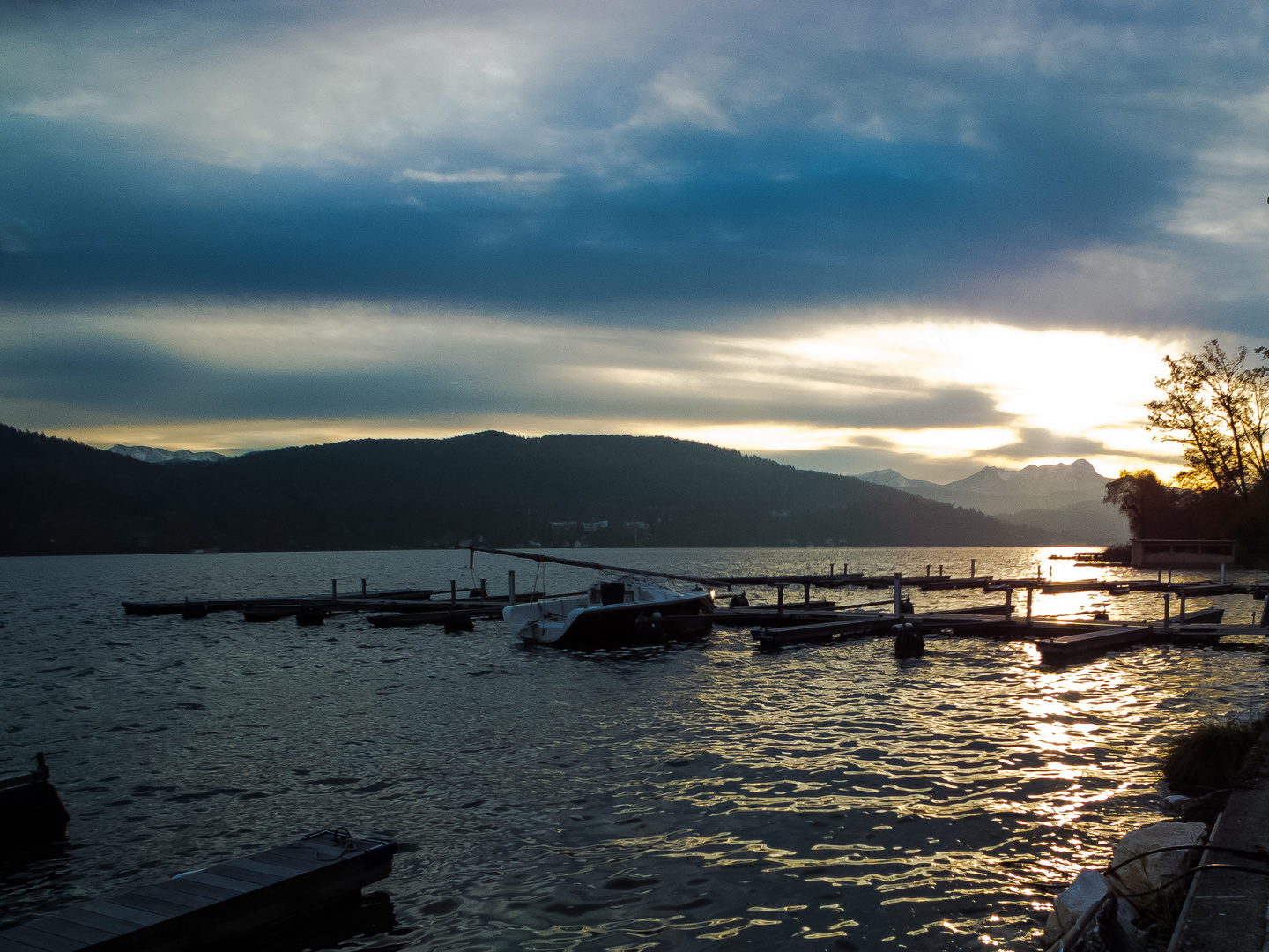 Sonnenuntergang am Wörthersee