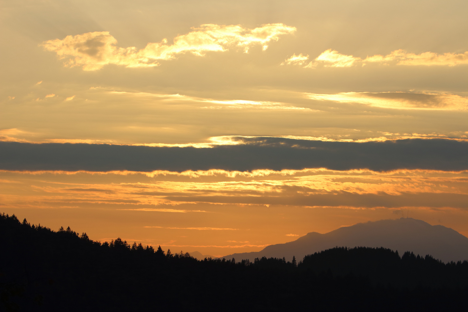 Sonnenuntergang am Wörthersee