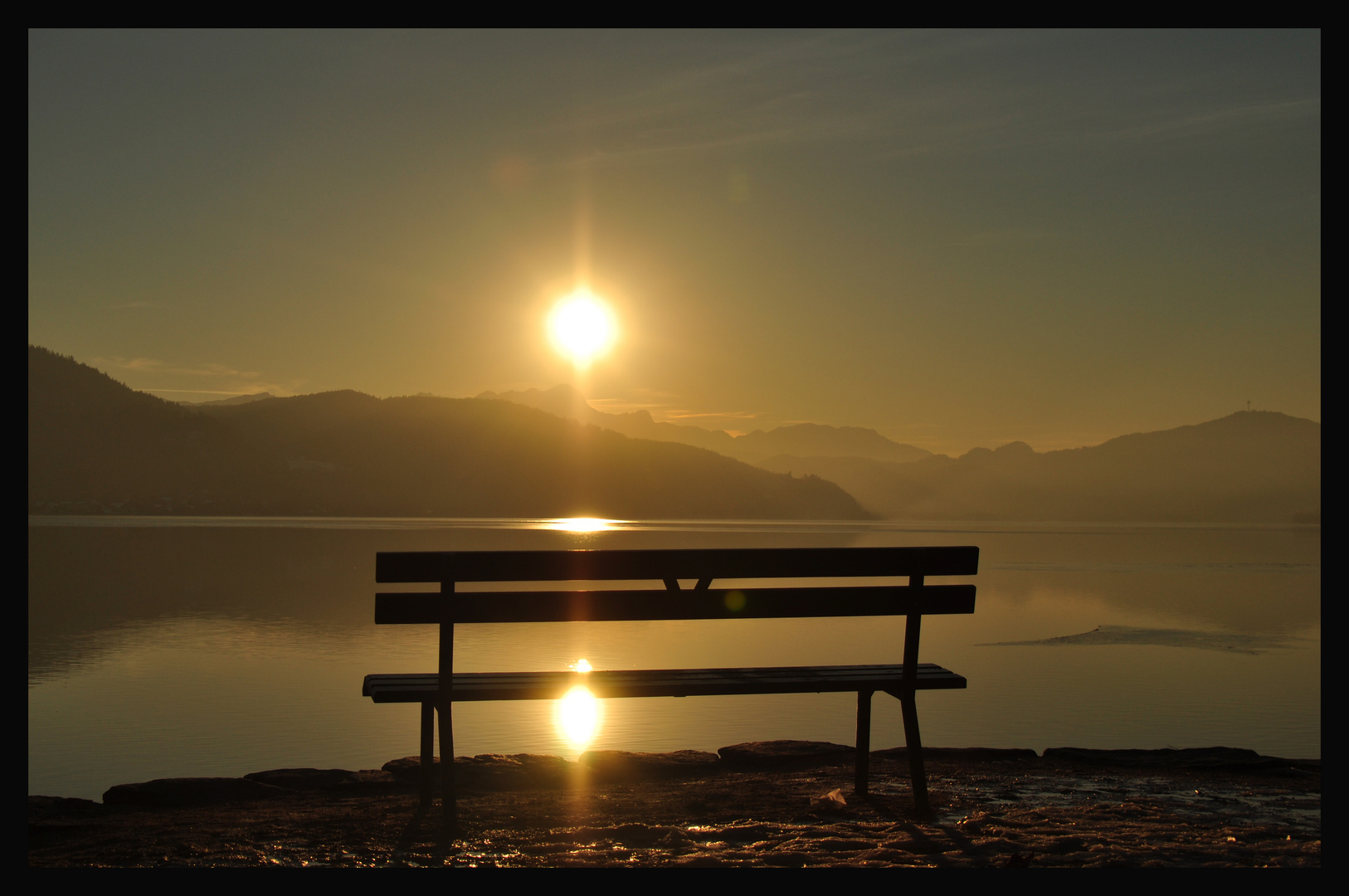 Sonnenuntergang am Wörthersee........