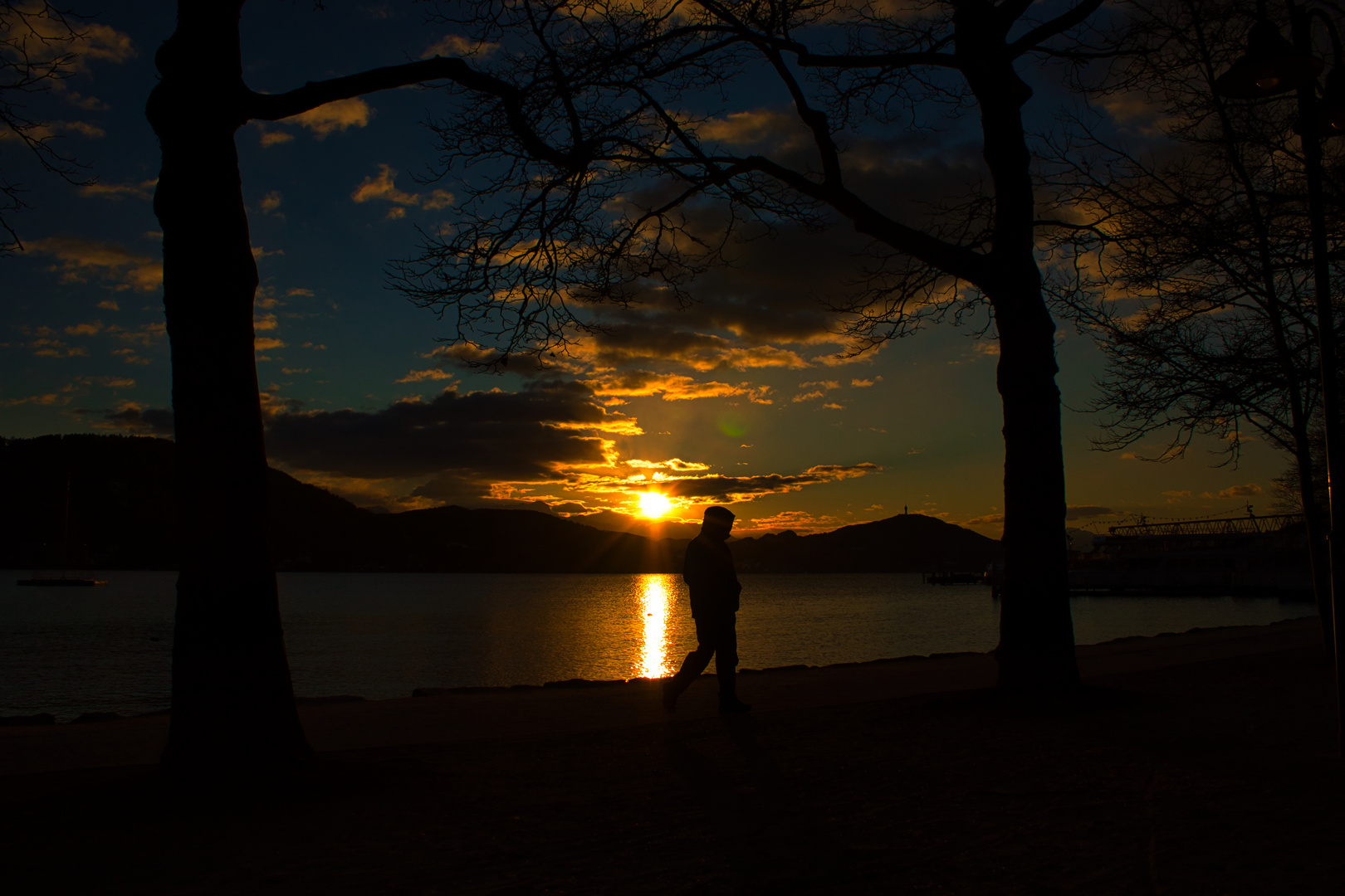 Sonnenuntergang am Wörthersee