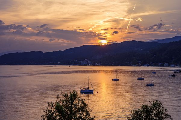 Sonnenuntergang am Wörthersee