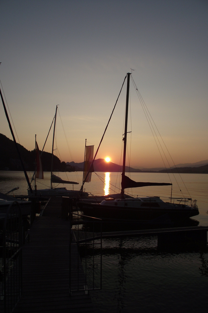 Sonnenuntergang am Wörthersee