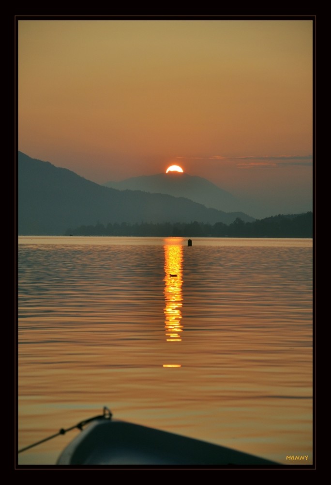 Sonnenuntergang am Wörthersee