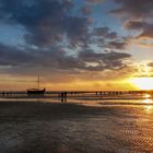 Sonnenuntergang am Wyker Südstrand